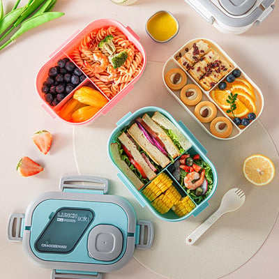 Lunex Bento Lunch Box | Leak-Proof, BPA-Free with Compartments and Carry Handle 6