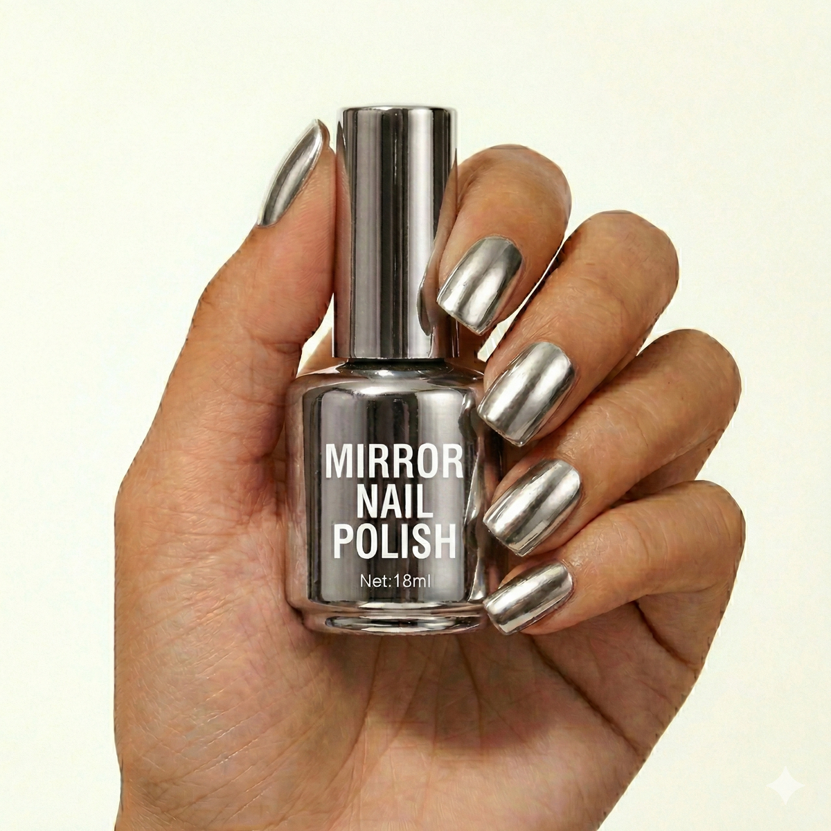 Smalto per Unghie Lusoire Liquid Chrome | Alta Lucentezza, Facile Applicazione