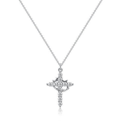 Luxe Crown and Cross Necklace | Symbol of Faith and Strength 5