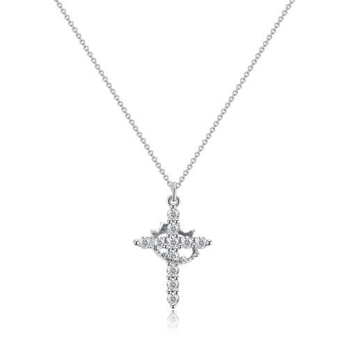 Luxe Crown and Cross Necklace | Symbol of Faith and Strength 7