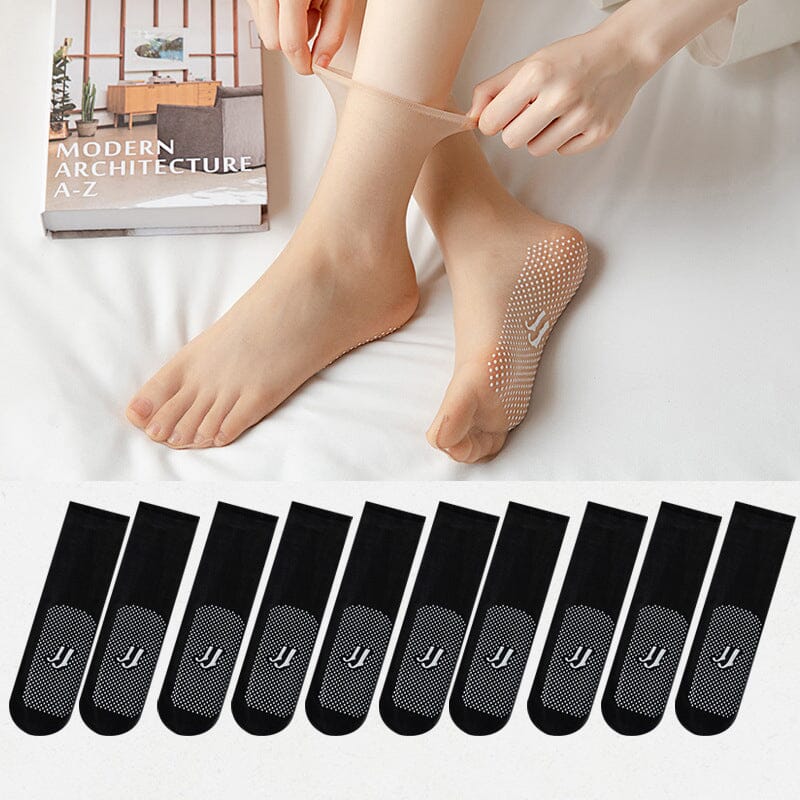 Luxe Invisible Socks | Slip-Resistant Crystal Silk 0