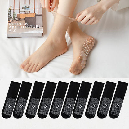 Luxe Invisible Socks | Slip-Resistant Crystal Silk 0