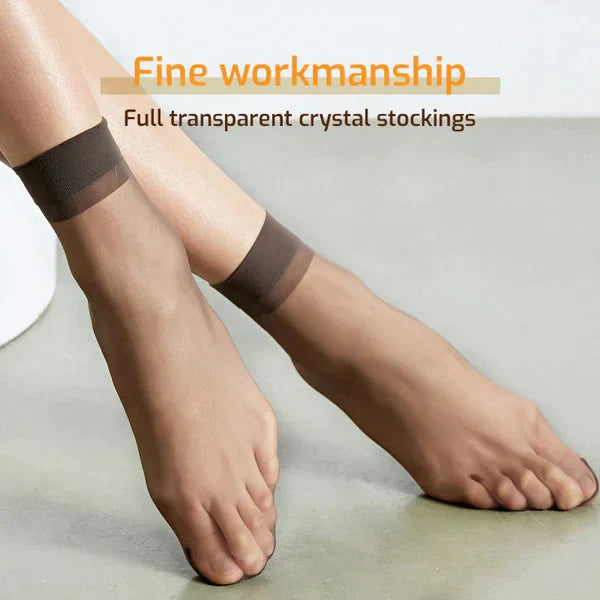 Luxe Invisible Socks | Slip-Resistant Crystal Silk 1