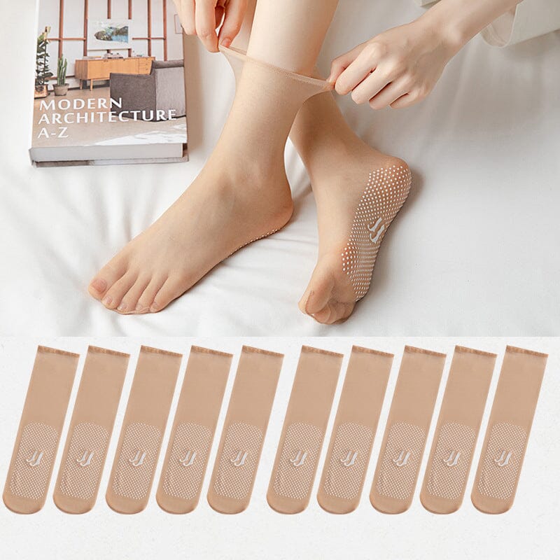 Luxe Invisible Socks | Slip-Resistant Crystal Silk 9