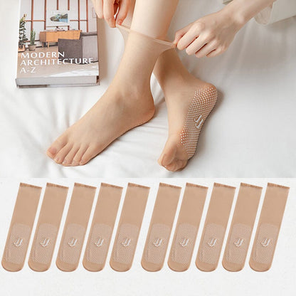 Luxe Invisible Socks | Slip-Resistant Crystal Silk 9