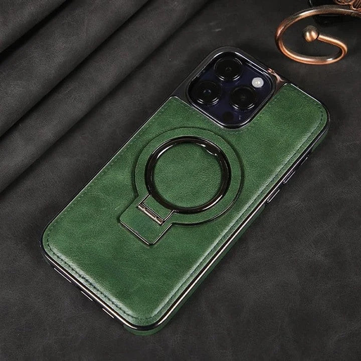Luxe Invisible Stand Case | Premium Leather for iPhone 14 Pro & 14 11