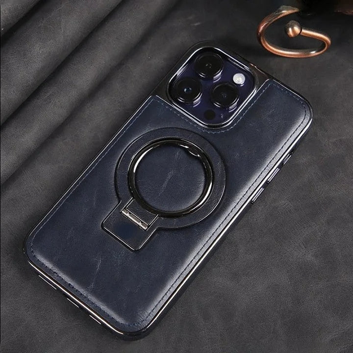 Luxe Invisible Stand Case | Premium Leather for iPhone 14 Pro & 14 12