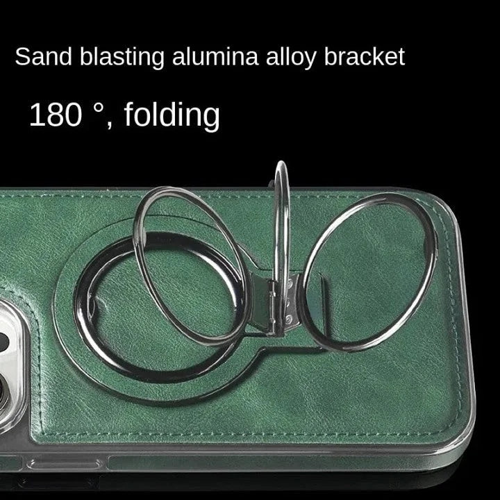Luxe Invisible Stand Case | Premium Leather for iPhone 14 Pro & 14 8