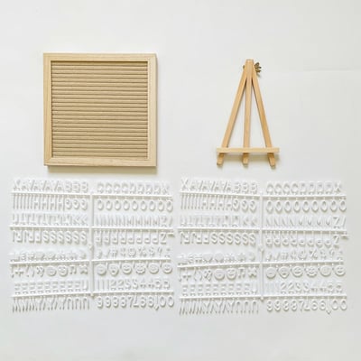 Luxe Letter Board | Premium Oak Wood with Felt Surface 1