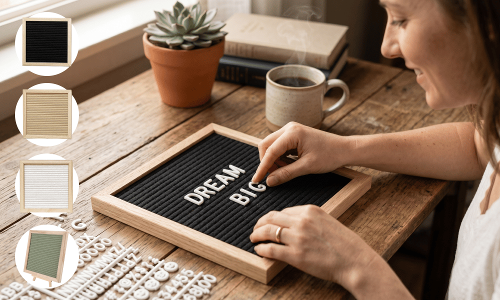 Luxe Letter Board | Premium Oak Wood with Felt Surface 7