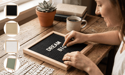 Luxe Letter Board | Premium Oak Wood with Felt Surface 7