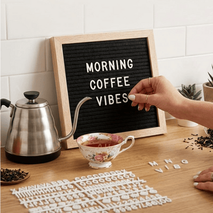 Luxe Letter Board | Premium Oak Wood with Felt Surface 8