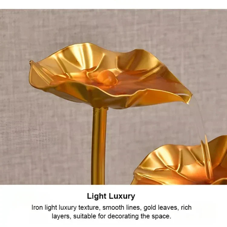 Luxe Lotus Fishbowl Ornament | Acrylic, Metal Decoration 4