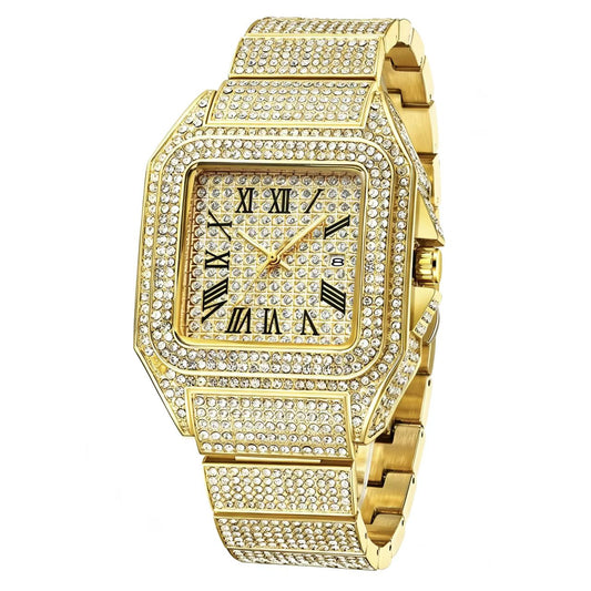 Luxe Square Watch | Rhinestone Accents 0