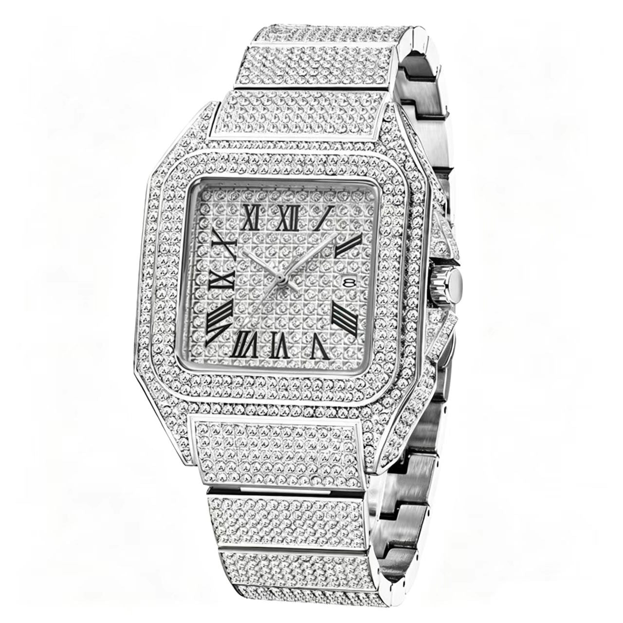 Luxe Square Watch | Rhinestone Accents 10
