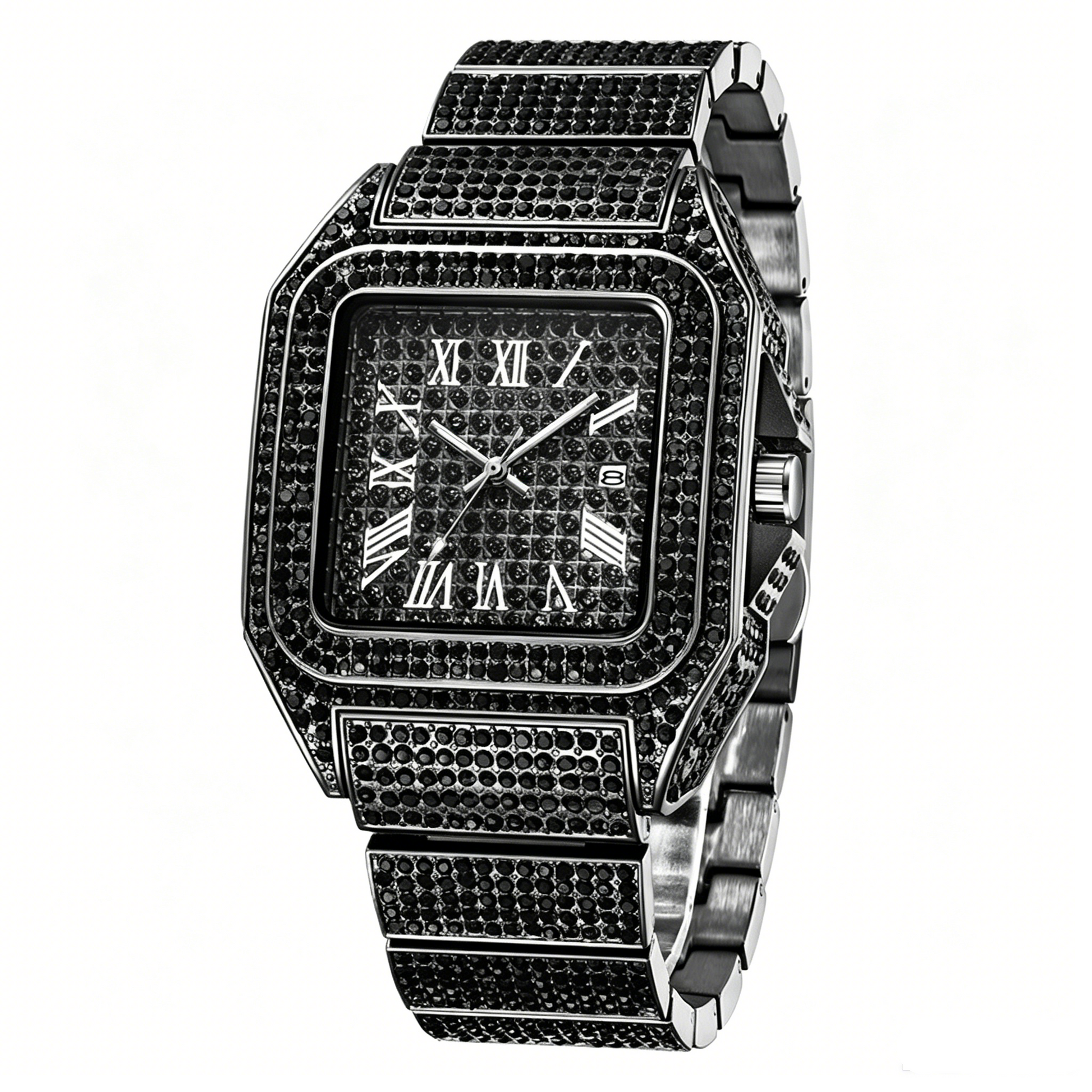 Luxe Square Watch | Rhinestone Accents 11
