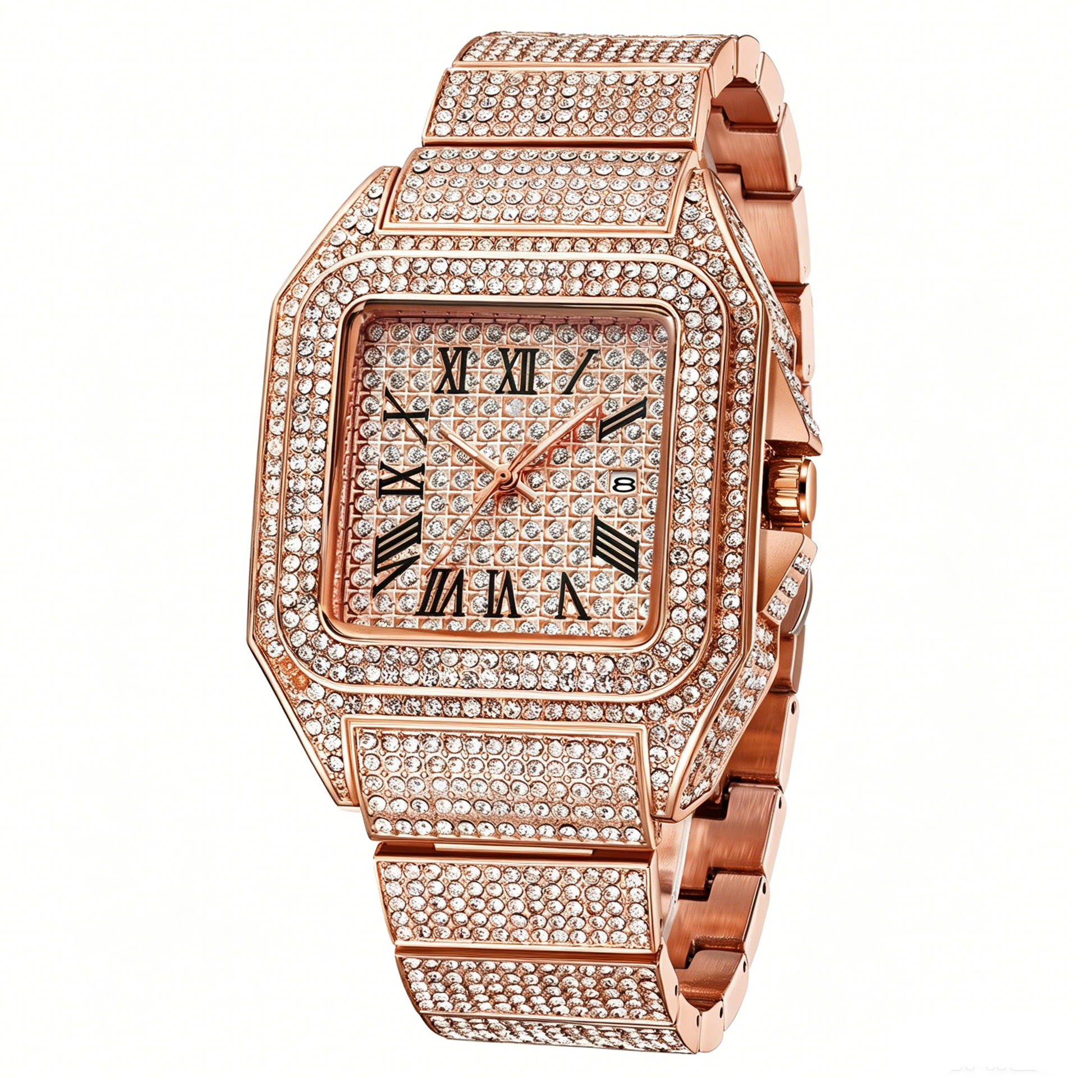 Luxe Square Watch | Rhinestone Accents 9
