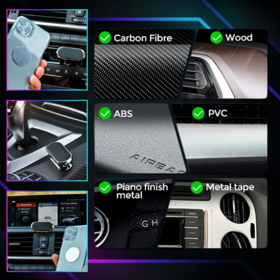 Magma Car Phone Holder | Ultra-Strong Magnetic, 360° Rotation, Compatible with All Smartphones 3