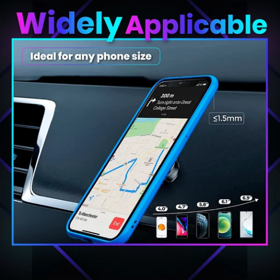 Magma Car Phone Holder | Ultra-Strong Magnetic, 360° Rotation, Compatible with All Smartphones 6