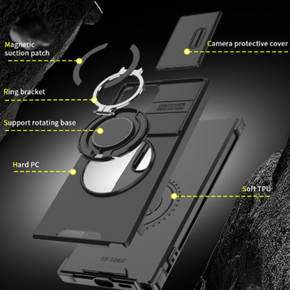 Magma Magnetic Stand Case | 360° Ring Grip, Slide Camera Cover 4