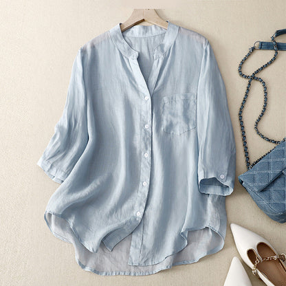 Blouse FeatherLuxe™ — Glissez à travers votre journée avec élégance sans effort et liberté aérienne