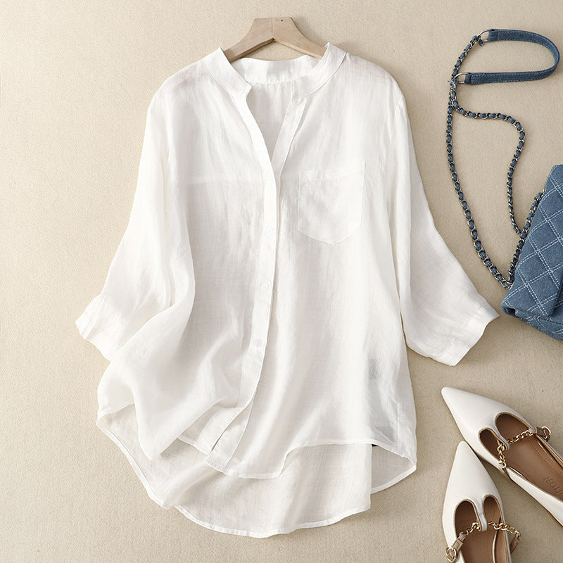 Blouse FeatherLuxe™ — Glissez à travers votre journée avec élégance sans effort et liberté aérienne