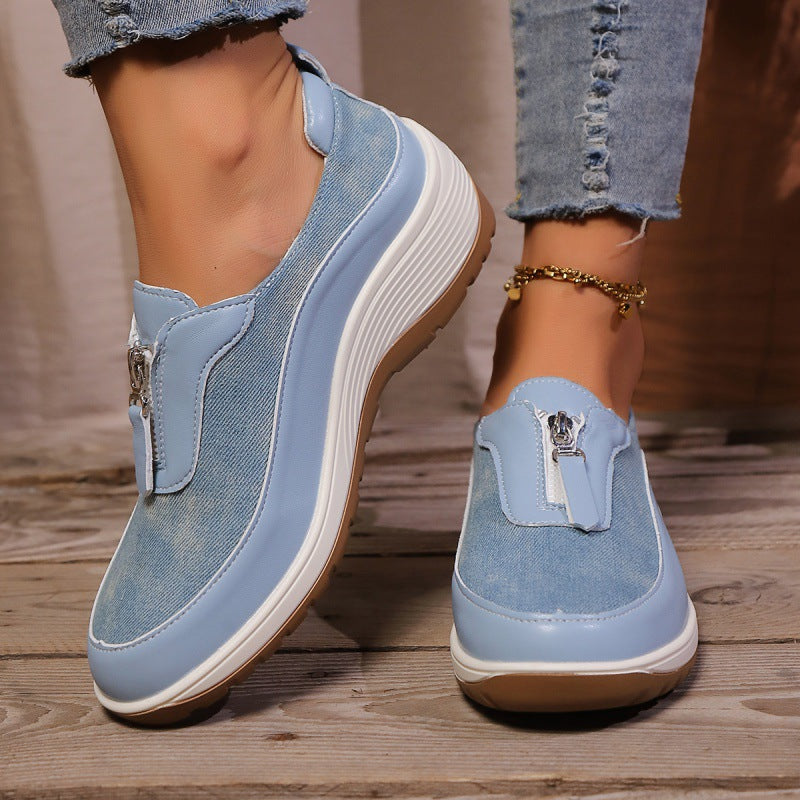 Malinor DenimSlip-On Shoes — Orthopedic Casual Comfort with Cushioned Sole