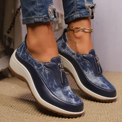 Malinor DenimSlip-On Shoes — Orthopedic Casual Comfort with Cushioned Sole