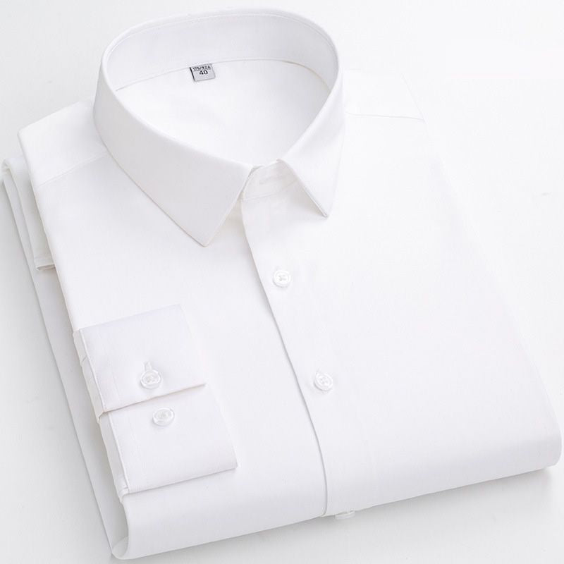 Maverick Men's Dress Shirt | High-Stretch, Wrinkle-Resistant, White 10