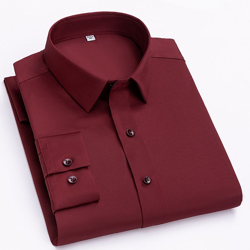 Maverick Men's Dress Shirt | High-Stretch, Wrinkle-Resistant, White 12