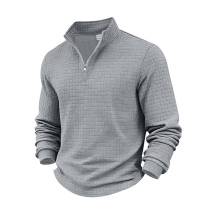 Maverick Men's Quarter Zip Pullover | Textured Jacquard Weave, Versatile Style 1