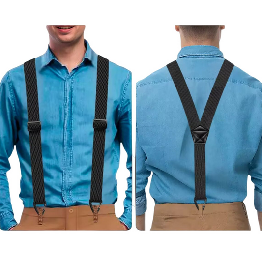 Maverick Suspenders for Men | Adjustable Black X-Back Design 0