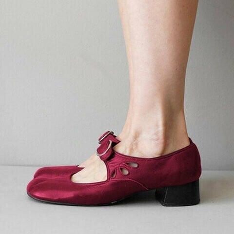 Maya Jane Shoes | Comfortable Low Heeled Cow Leather, Buckle Fastening 1