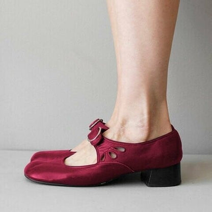 Maya Jane Shoes | Comfortable Low Heeled Cow Leather, Buckle Fastening 1