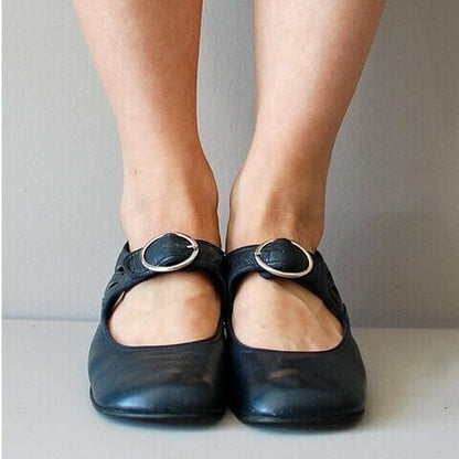 Maya Jane Shoes | Comfortable Low Heeled Cow Leather, Buckle Fastening 4