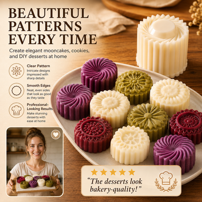 Mellow Moon Cake Mold | Food-Grade ABS, Double-Ended Bakery Tool 1