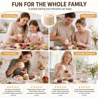 Mellow Moon Cake Mold | Food-Grade ABS, Double-Ended Bakery Tool 4