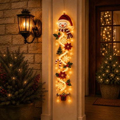 MerryGlow Christmas Door Hanger | Handcrafted, 6 Festive Light Designs 0
