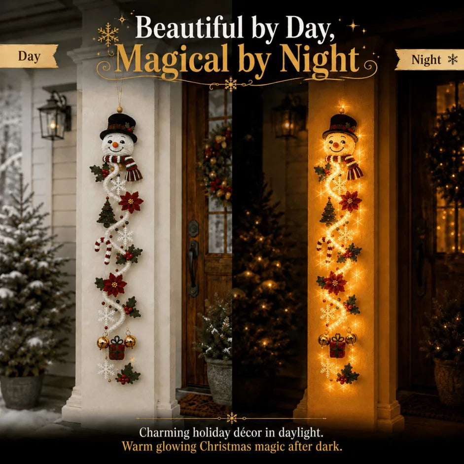 MerryGlow Christmas Door Hanger | Handcrafted, 6 Festive Light Designs 2