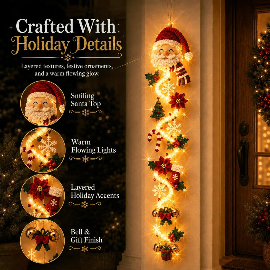 MerryGlow Christmas Door Hanger | Handcrafted, 6 Festive Light Designs 4