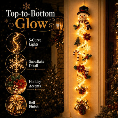 MerryGlow Christmas Door Hanger | Handcrafted, 6 Festive Light Designs 6
