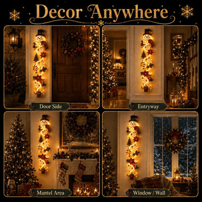 MerryGlow Christmas Door Hanger | Handcrafted, 6 Festive Light Designs 8