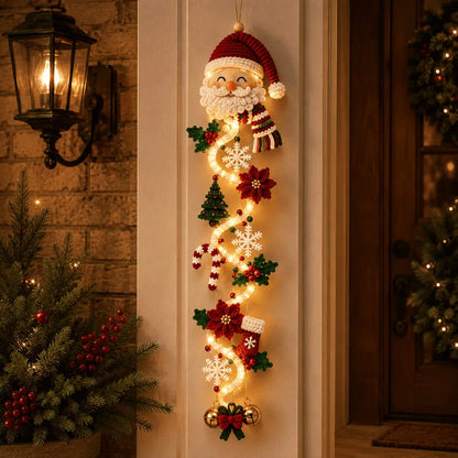 MerryGlow Christmas Door Hanger | Handcrafted, 6 Festive Light Designs 9