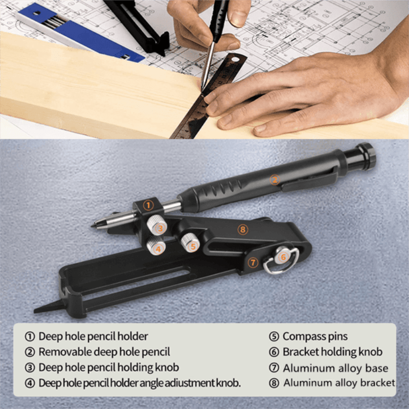 Mighty Construction Pencil Tool | Adjustable, Durable Alloy 4