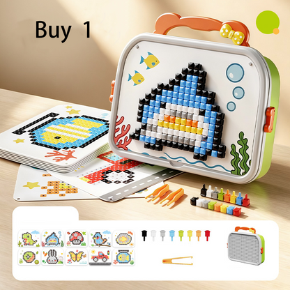 Milo 3D Mushroom Peg Puzzle | 492 Colorful Pieces, Durable Plastic 0