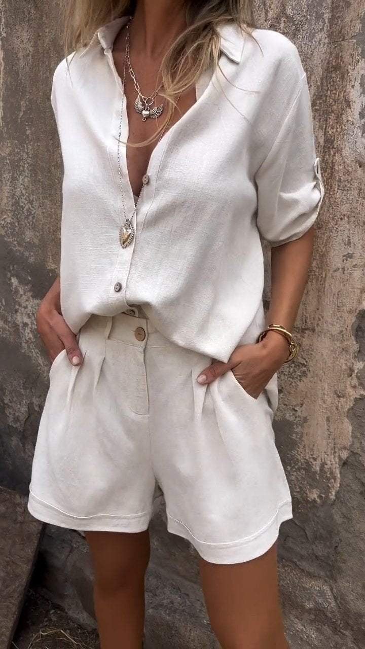 Completo Camicia con Rever Milo | Misto Cotone-Lino