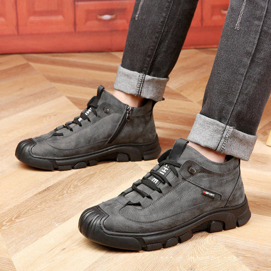Milo Leather Sneakers | Faux Wool Lining, Non-Slip 0