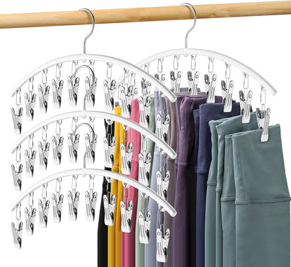 Milo Pants Hanger | 10-Clip Space Saving Organizer, Durable Carbon Steel 10