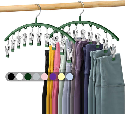Milo Pants Hanger | 10-Clip Space Saving Organizer, Durable Carbon Steel 8