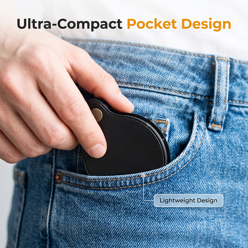 MiraFold Pocket Magnifier | 15X Magnification with Folding PU Leather Case 5